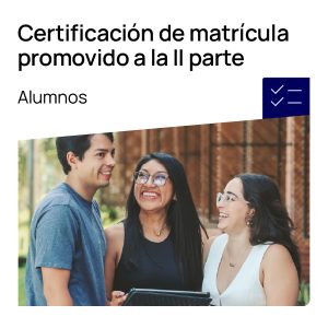 Certificación de matrícula promovido a II año