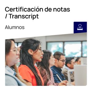 Certificación de notas/ Transcript